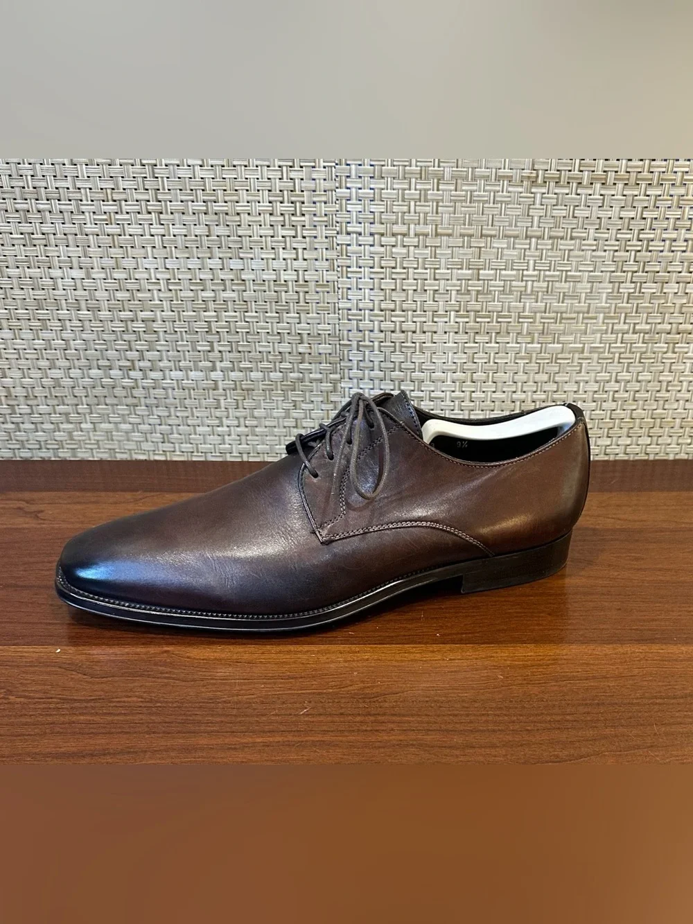 To Boot New York Adam Derrick Brown Leather Plain Toe Derby Dress Shoes Size 9.5